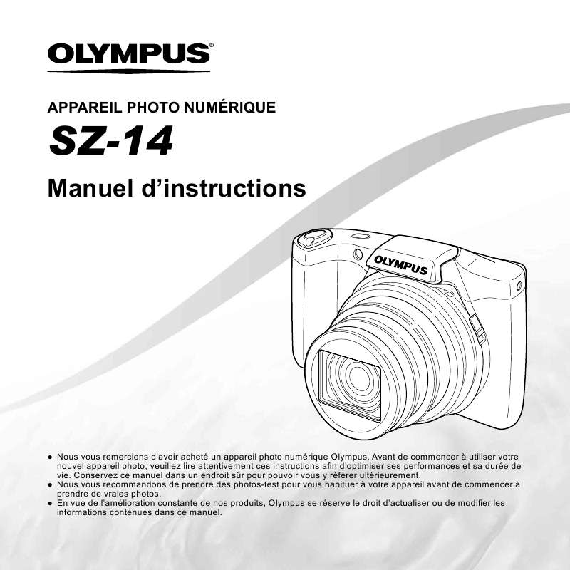 Guide utilisation OLYMPUS SZ-14  de la marque OLYMPUS