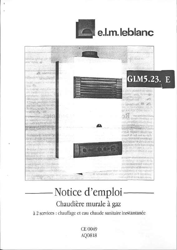 Guide utilisation ELM LEBLANC GLM5.23.E  de la marque ELM LEBLANC