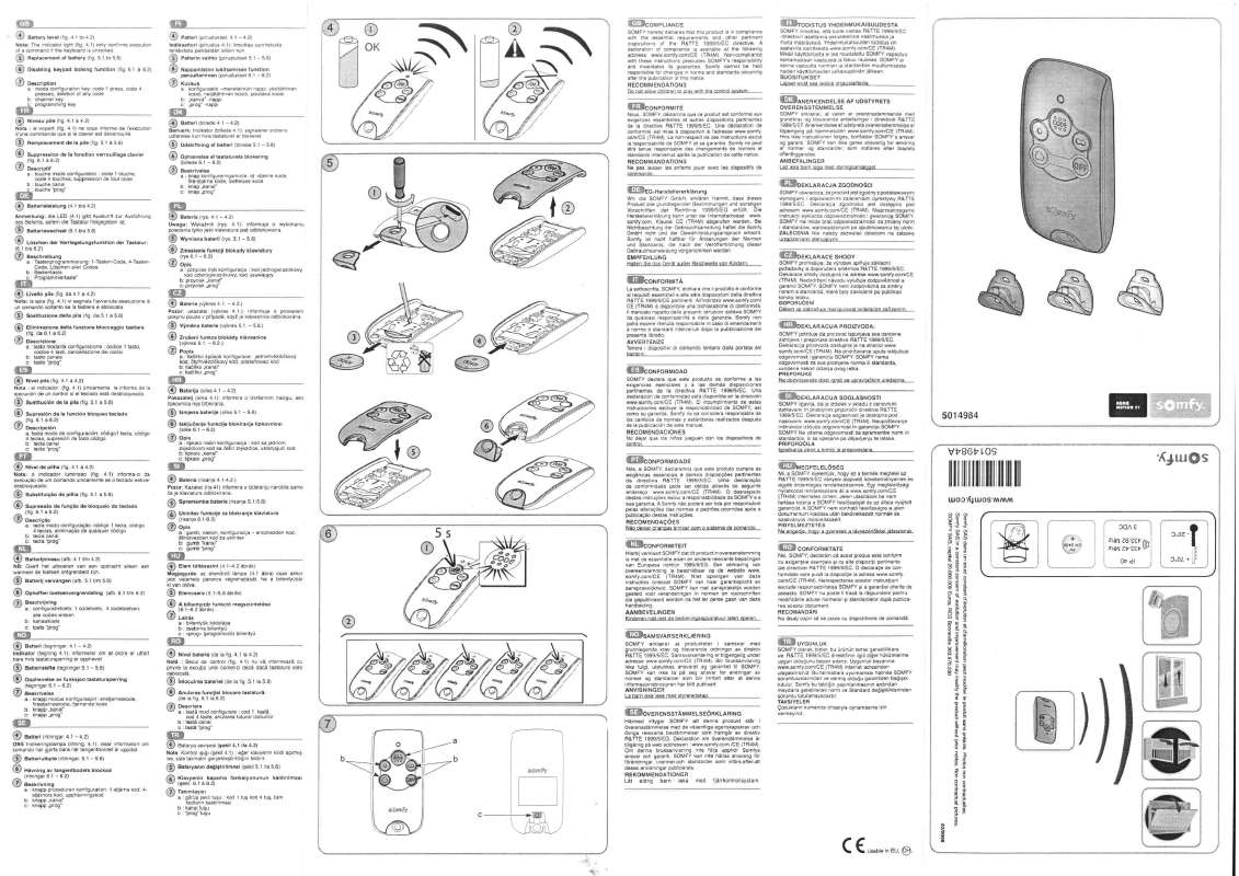 Guide utilisation  SOMFY F880D10D  de la marque SOMFY