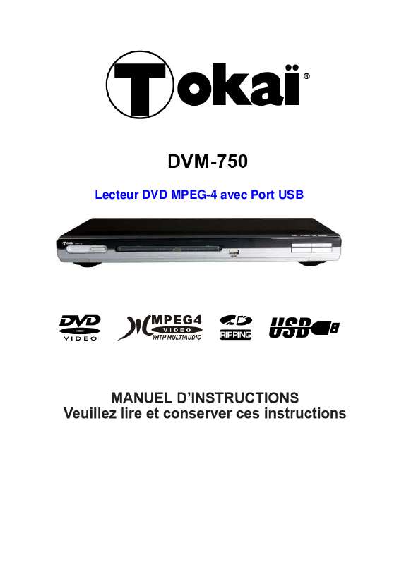 Guide utilisation TOKAI DVM-750  de la marque TOKAI