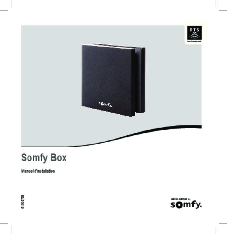 Guide utilisation  SOMFY BOX  de la marque SOMFY