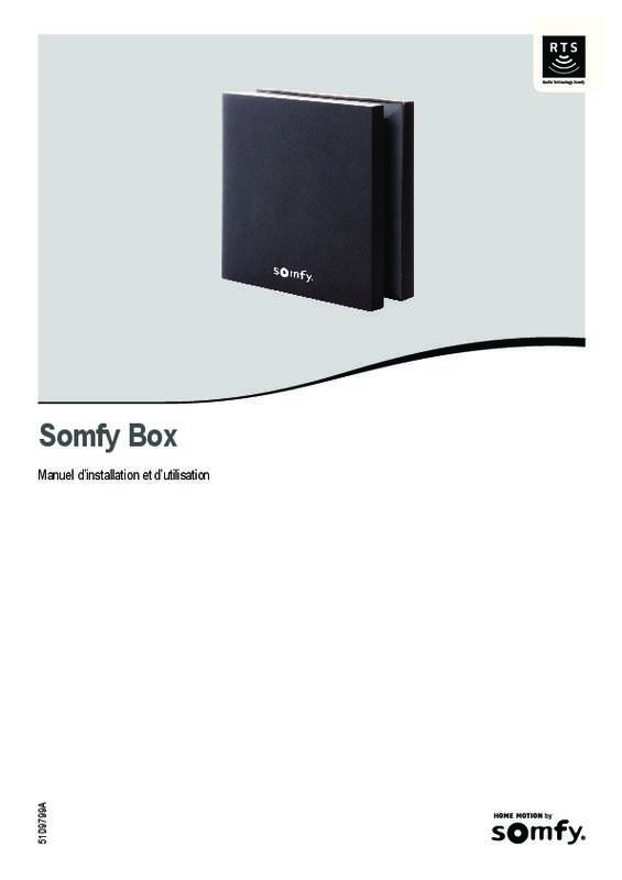 Guide utilisation  SOMFY BOX HD  de la marque SOMFY