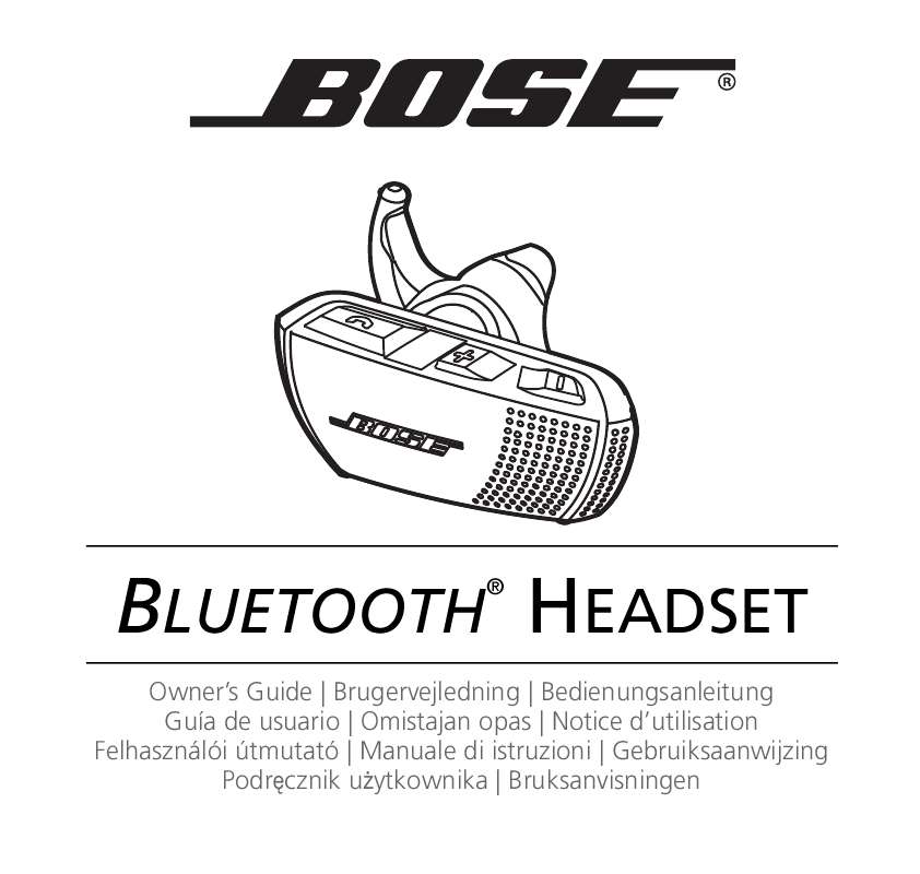 Guide utilisation  BOSE BLUETOOTH HEADSET  de la marque BOSE