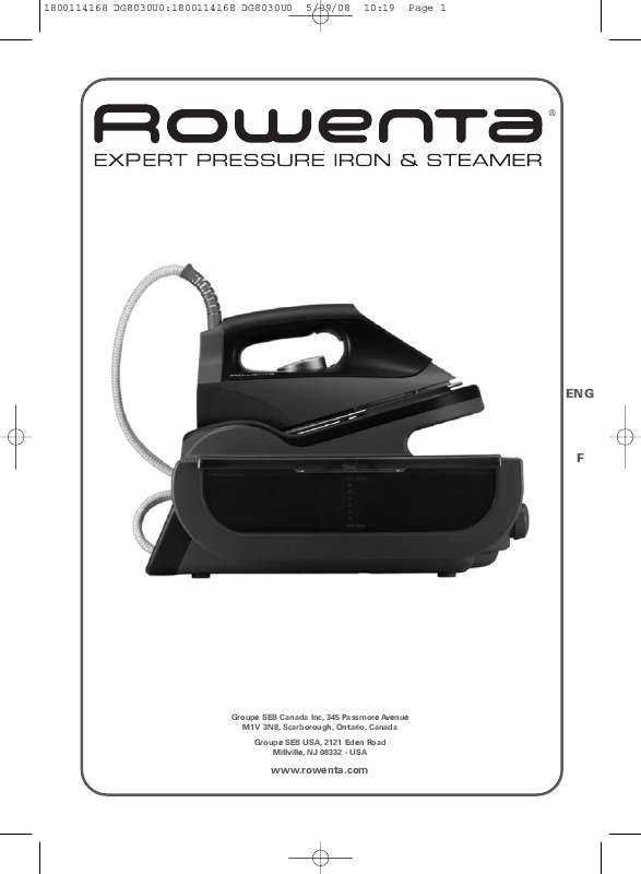 Guide utilisation ROWENTA DG8030 EXPERT PRESSURE IRON STEAMER  de la marque ROWENTA