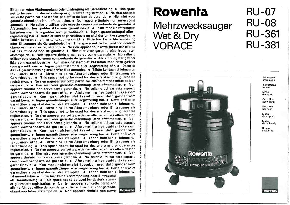 Guide utilisation ROWENTA OR 8035 de la marque ROWENTA