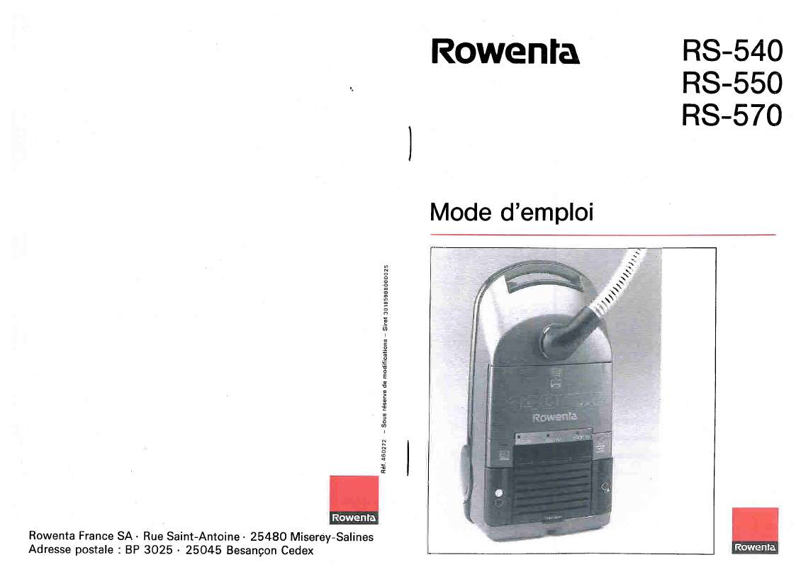 Guide utilisation  ROWENTA RS 540 EXTREM  de la marque ROWENTA