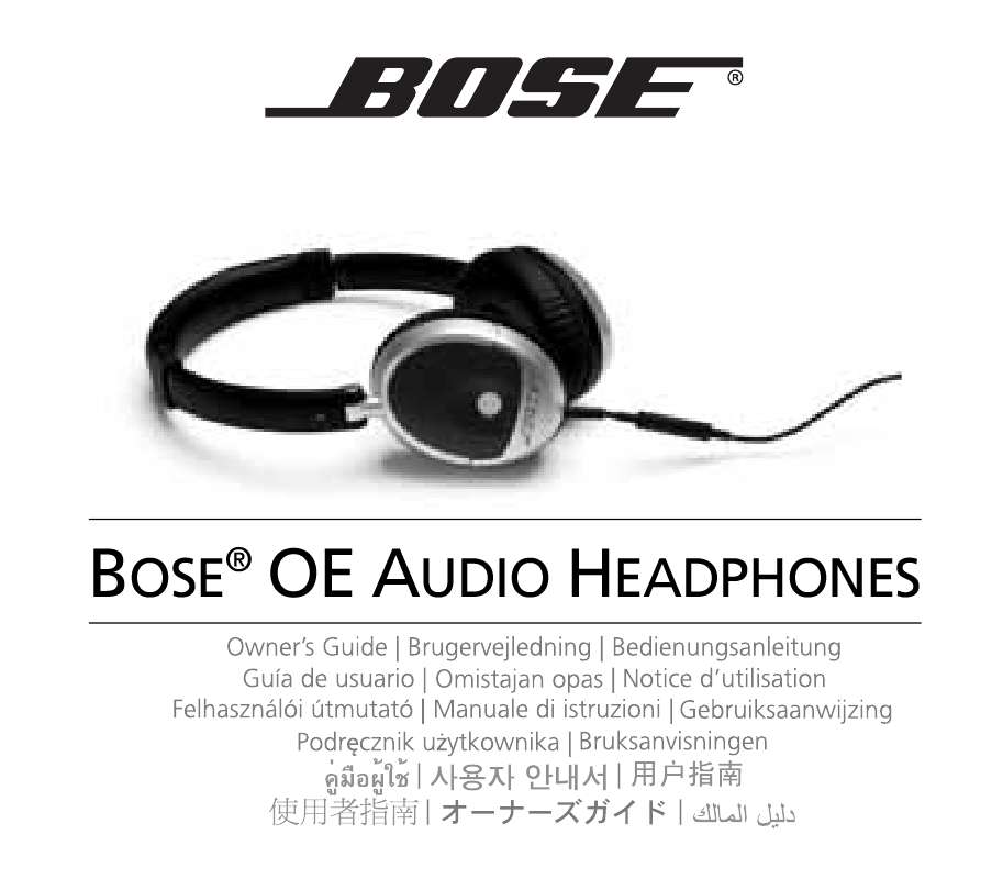 Guide utilisation  BOSE OE AUDIO HEADPHONES  de la marque BOSE