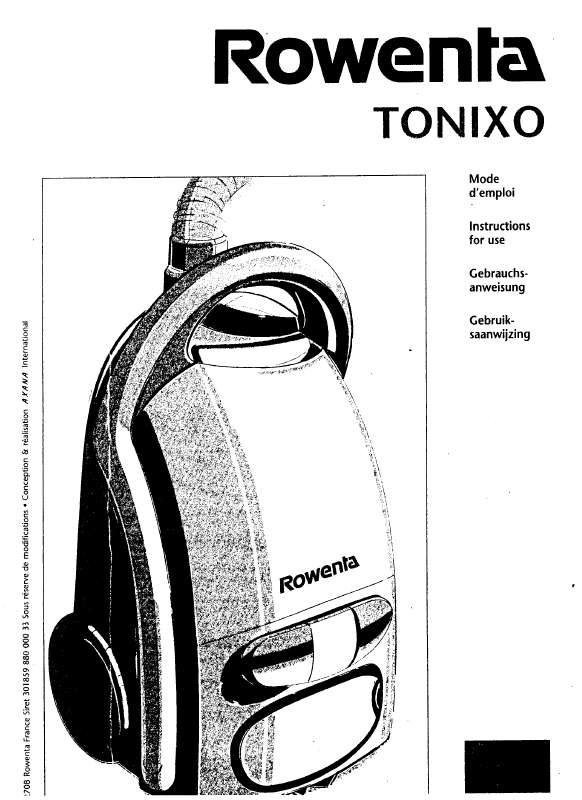Guide utilisation  ROWENTA TONIXO  de la marque ROWENTA