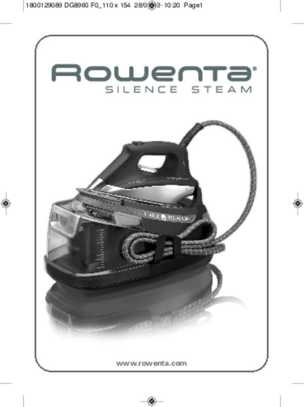 Guide utilisation ROWENTA DG8960F0 SILENCE STEAM  de la marque ROWENTA