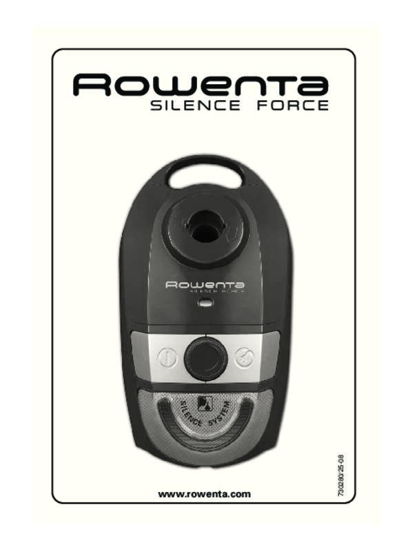 Guide utilisation ROWENTA RO472311 SILENCE FORCE de la marque ROWENTA