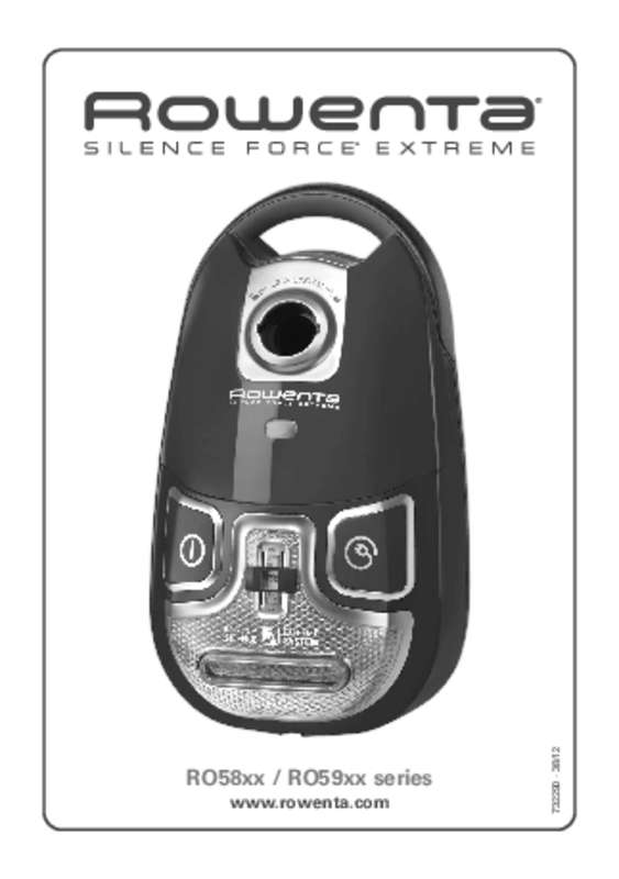 Guide utilisation ROWENTA RO5921 11 SILENCE FORCE EXTREME de la marque ROWENTA