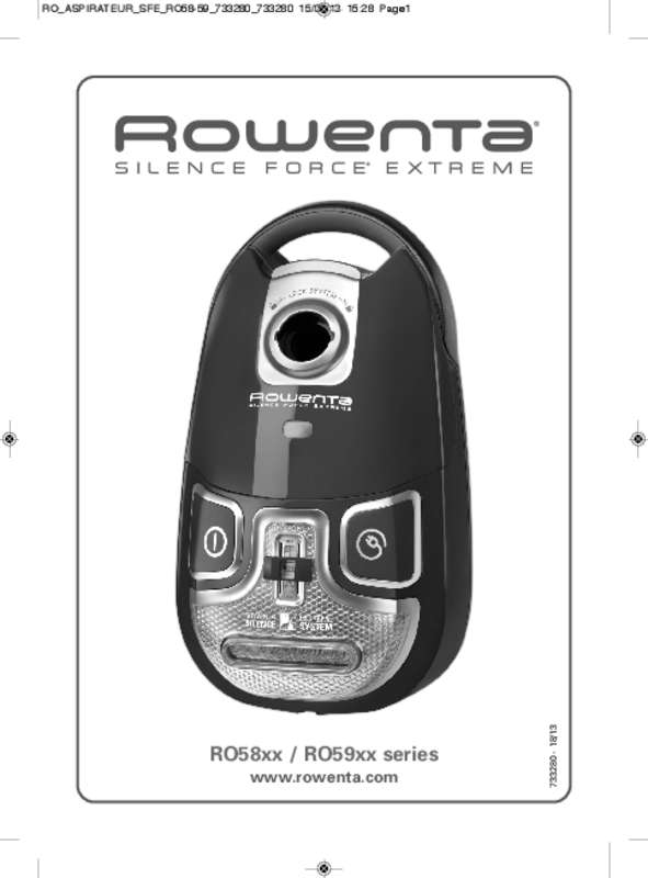 Guide utilisation ROWENTA RO592511 SILENCE FORCE EXTREME de la marque ROWENTA