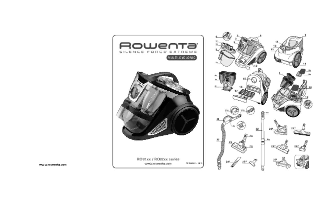 Guide utilisation ROWENTA RO8123 11 SILENCE FORCE EXTREME CYCLONIQ de la marque ROWENTA