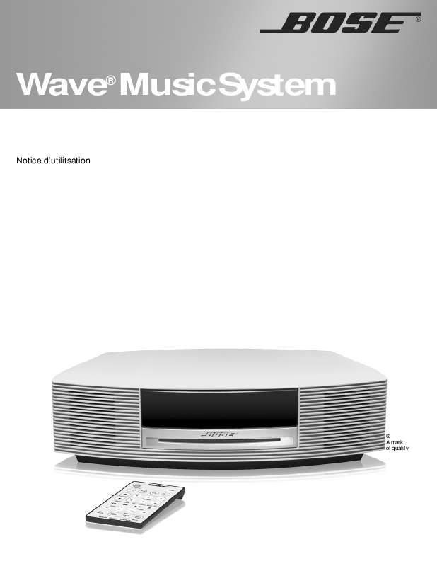Guide utilisation  BOSE WAVE MUSIC SYSTEM  de la marque BOSE
