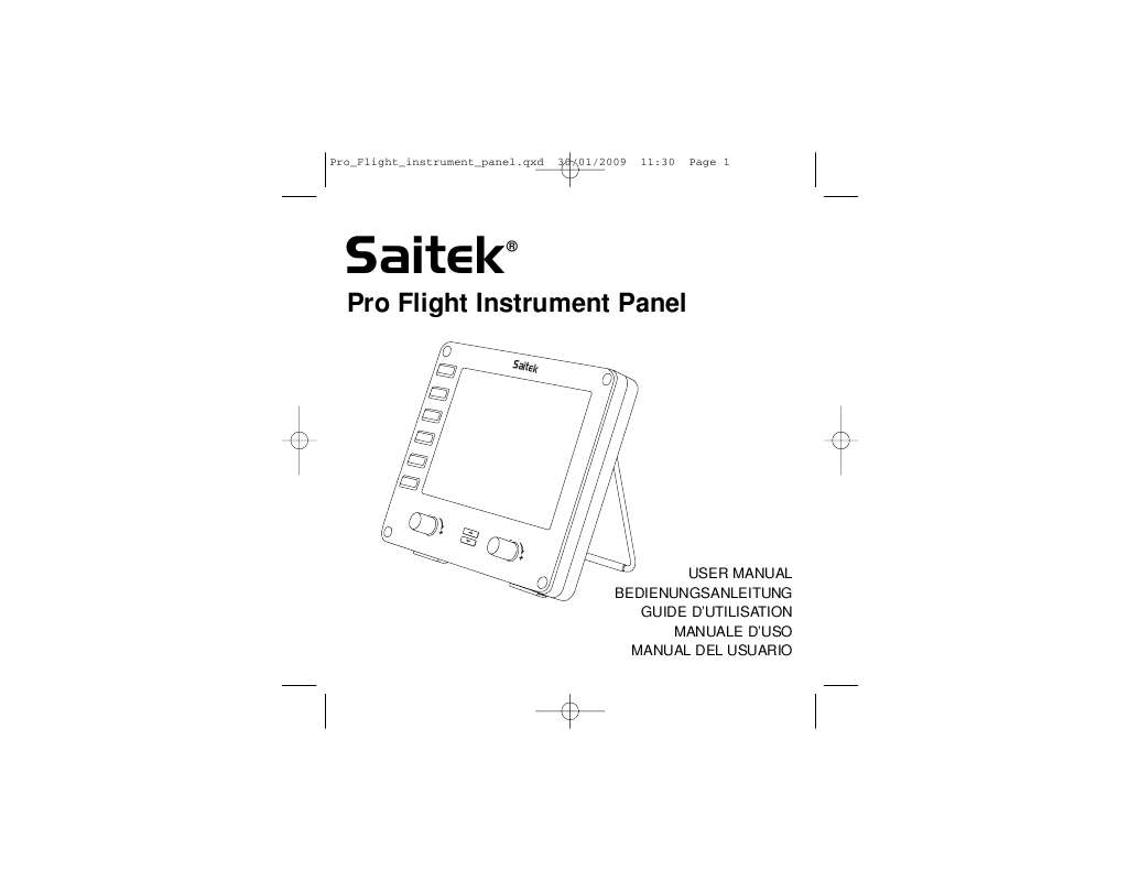 Guide utilisation SAITEK PRO FLIGHT INSTRUMENT PANEL  de la marque SAITEK