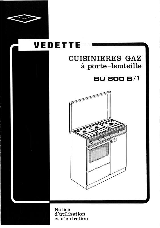 Guide utilisation VEDETTE BU800B  de la marque VEDETTE