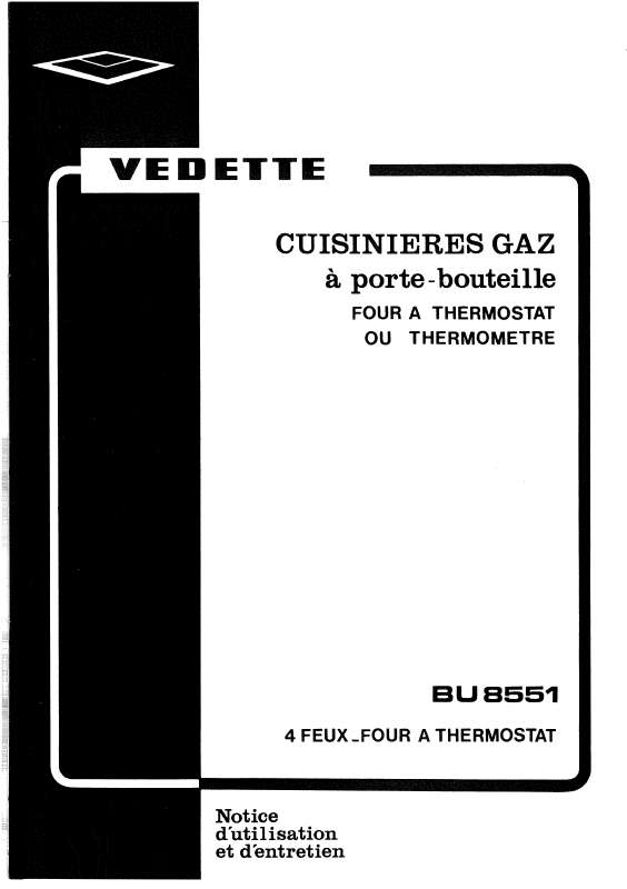Guide utilisation VEDETTE BU8551  de la marque VEDETTE