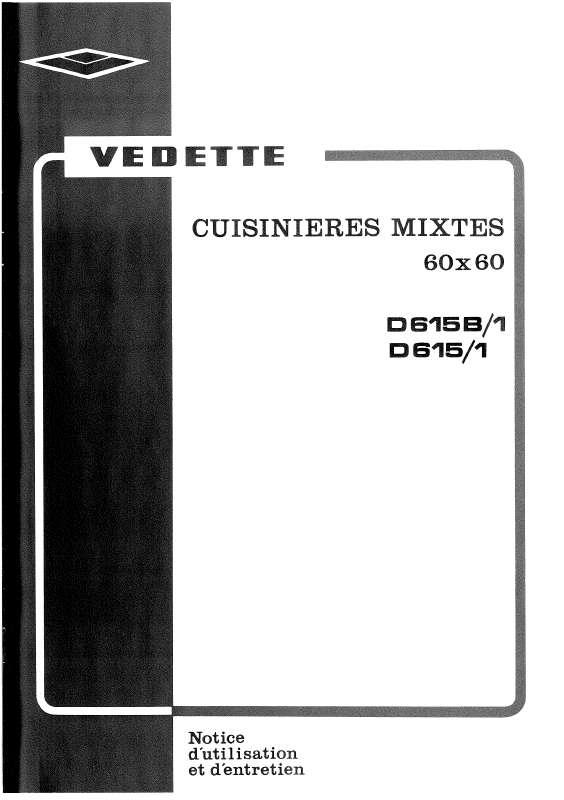 Guide utilisation VEDETTE D615  de la marque VEDETTE