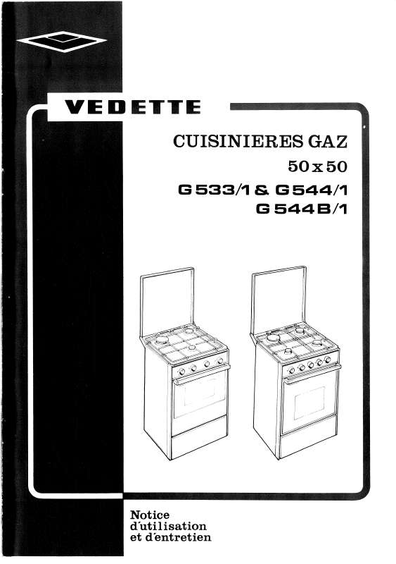 Guide utilisation VEDETTE G544B  de la marque VEDETTE
