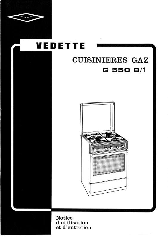 Guide utilisation VEDETTE G550B  de la marque VEDETTE