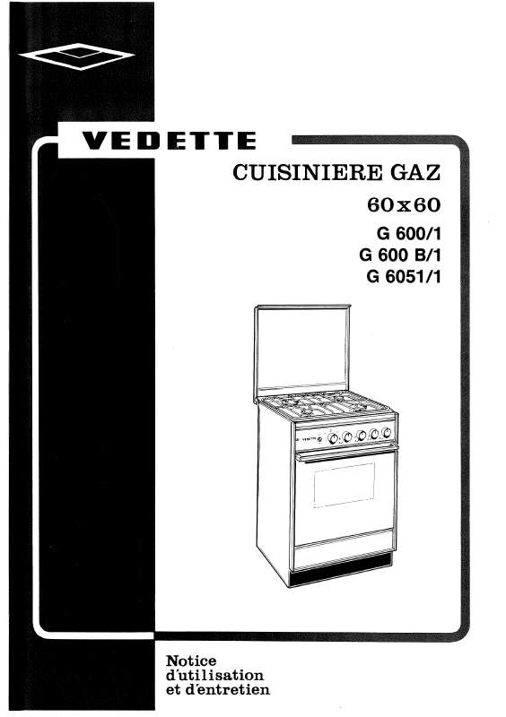 Guide utilisation VEDETTE G600  de la marque VEDETTE