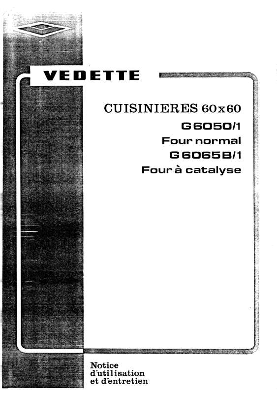 Guide utilisation VEDETTE G6065B  de la marque VEDETTE