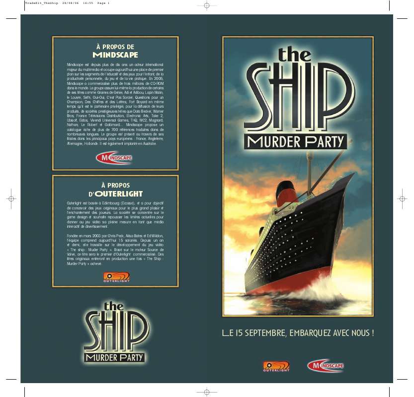 Guide utilisation GAMES PC THE SHIP-MURDER PARTY  de la marque GAMES PC