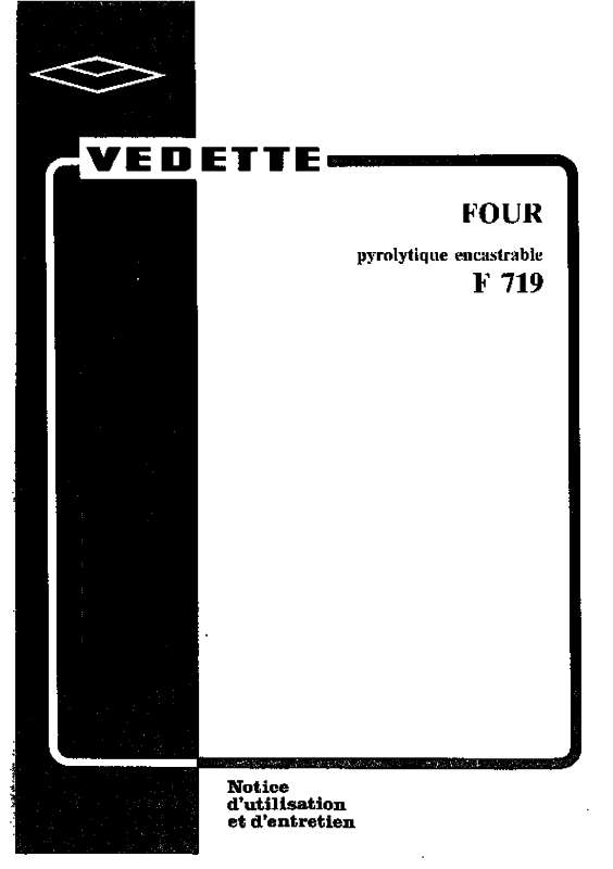 Guide utilisation VEDETTE F719 de la marque VEDETTE