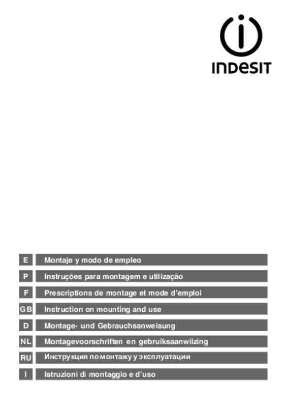 Guide utilisation  INDESIT H161BK  de la marque INDESIT