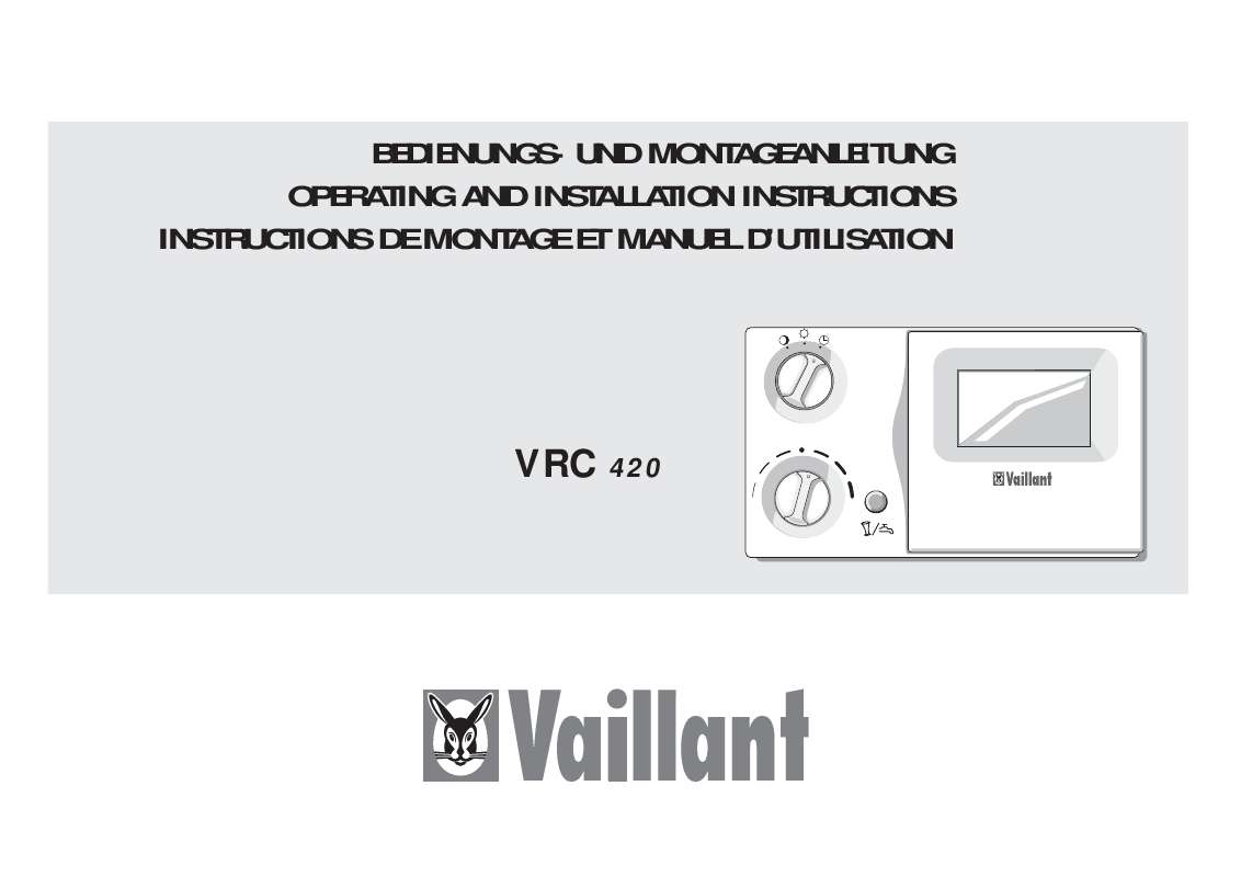 Guide utilisation  VAILLANT VRC 420  de la marque VAILLANT
