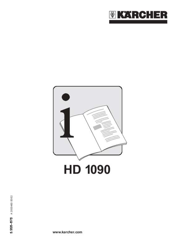 Guide utilisation  KARCHER HD 1090  de la marque KARCHER