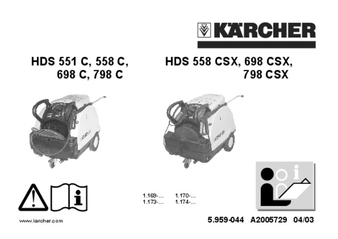 Guide utilisation  KARCHER HDS 798 CSX  de la marque KARCHER
