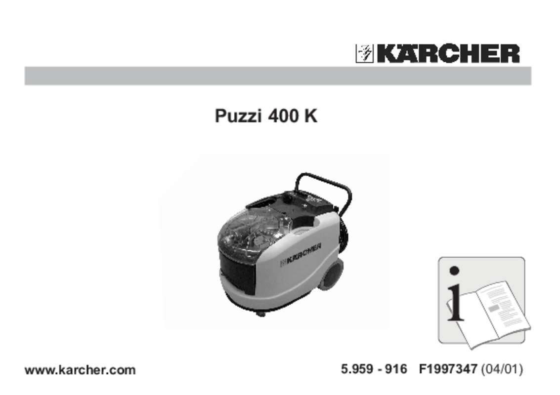 Guide utilisation  KARCHER PUZZI 400 K  de la marque KARCHER