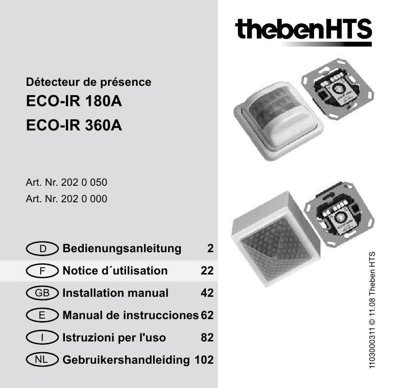 Guide utilisation  THEBEN ECO-IR 180A  de la marque THEBEN