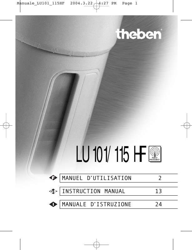 Guide utilisation  THEBEN LU 115 HF  de la marque THEBEN