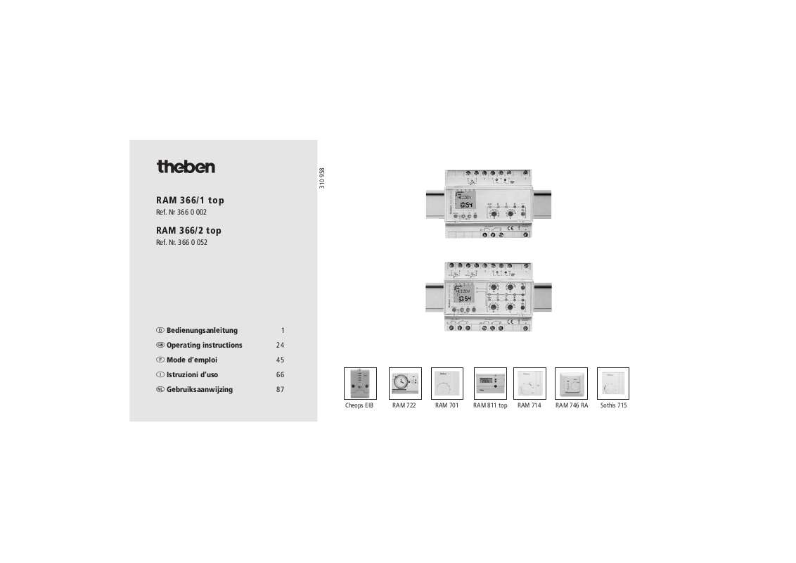 Guide utilisation THEBEN RAM 366-1  de la marque THEBEN