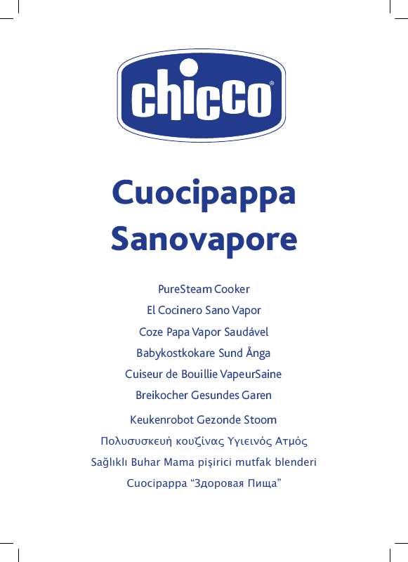 Guide utilisation  CHICCO PURESTEAM COOKER  de la marque CHICCO