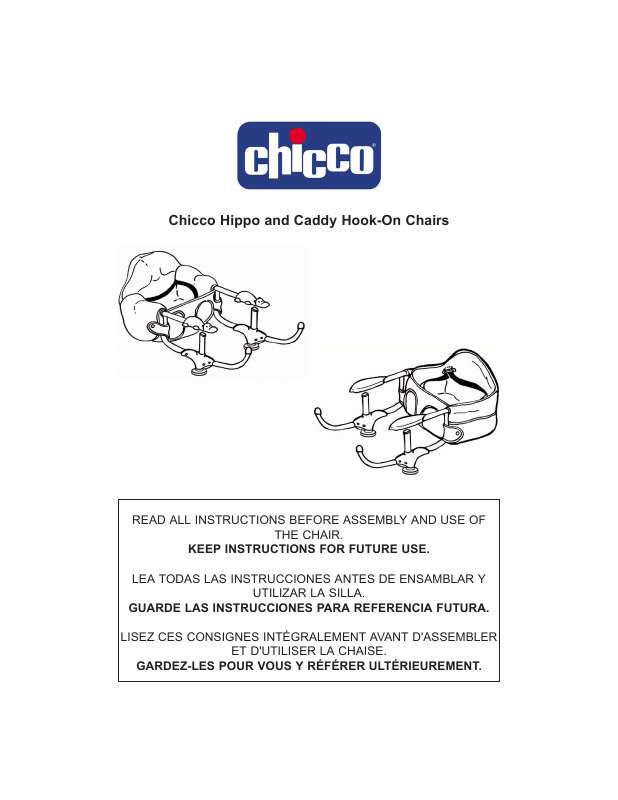 Guide utilisation  CHICCO HIPPO AND CADDY HOOK-ON  de la marque CHICCO