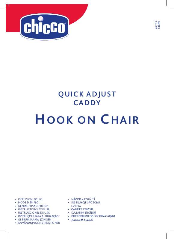 Guide utilisation  CHICCO HOOK ON CHAIR QUICK ADJUST  de la marque CHICCO