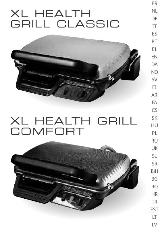 Guide utilisation  TEFAL XL HEALTH GRILL COMFORT  de la marque TEFAL