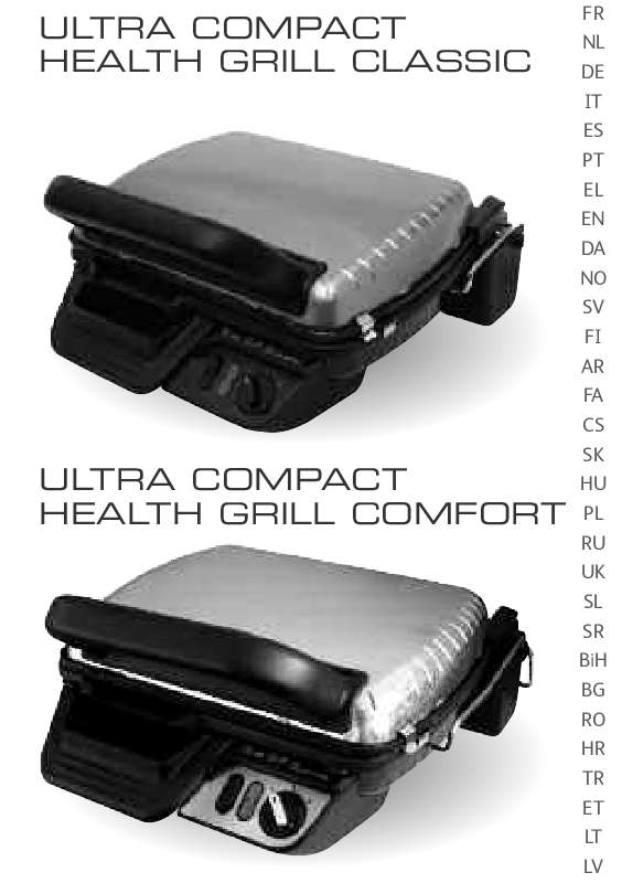 Guide utilisation  TEFAL ULTRA COMPACT HEALTH GRILL COMFORT  de la marque TEFAL