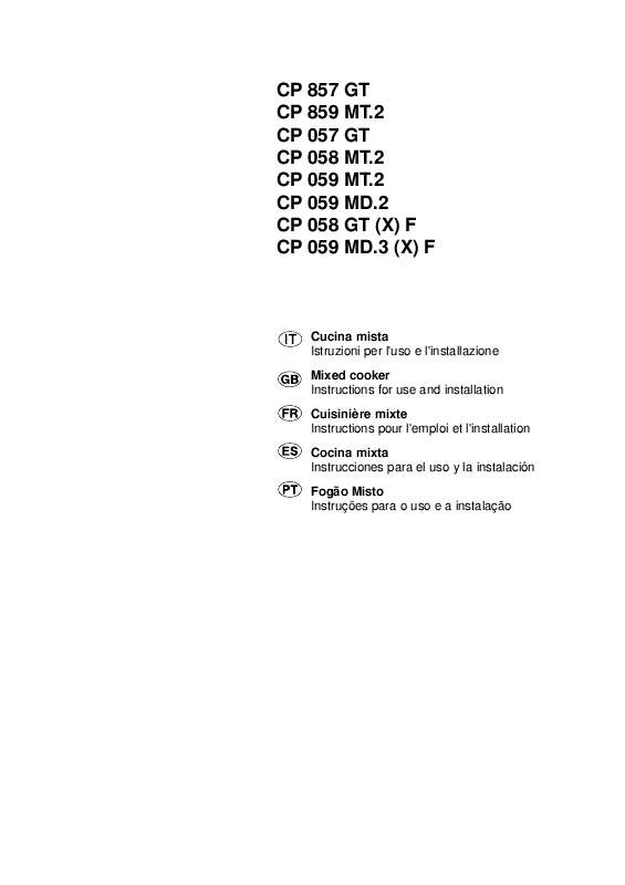 Guide utilisation  HOTPOINT CP 057 GT  de la marque HOTPOINT