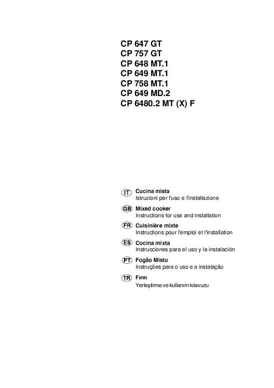 Guide utilisation  HOTPOINT CP 758 MT.1  de la marque HOTPOINT