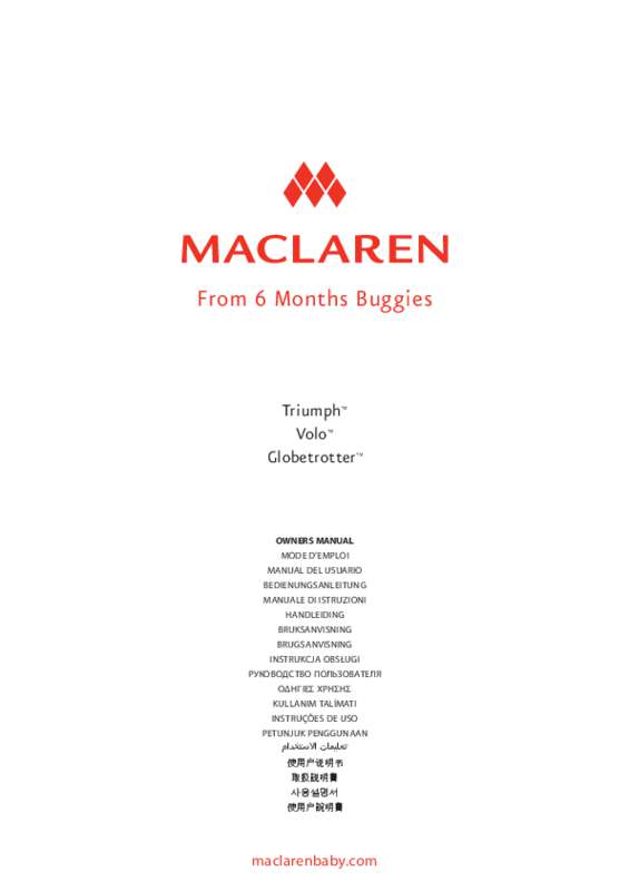 Guide utilisation MACLAREN TRIUMPH  de la marque MACLAREN