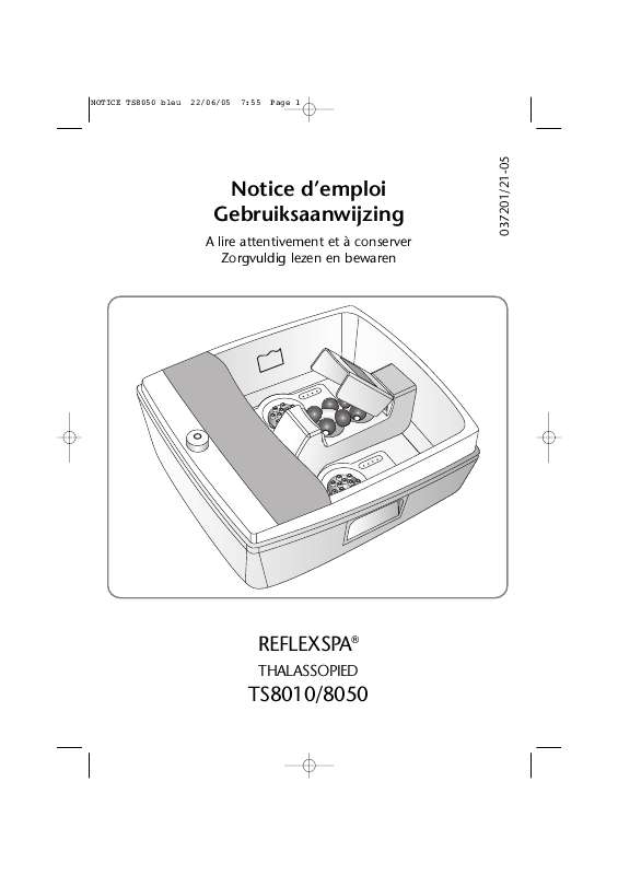 Guide utilisation  CALOR BIEN ETRE REFLEXSPA TS8050  de la marque CALOR