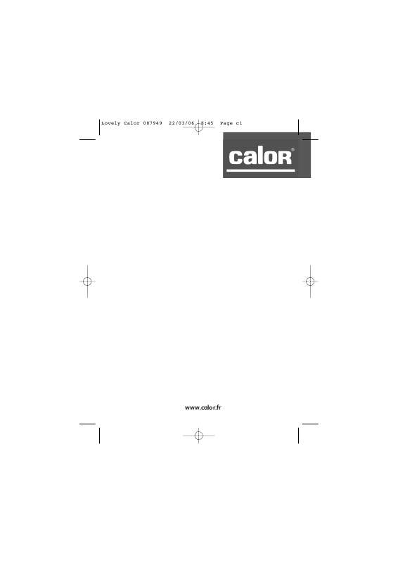 Guide utilisation CALOR EPILATION LOVELY CALOR  de la marque CALOR