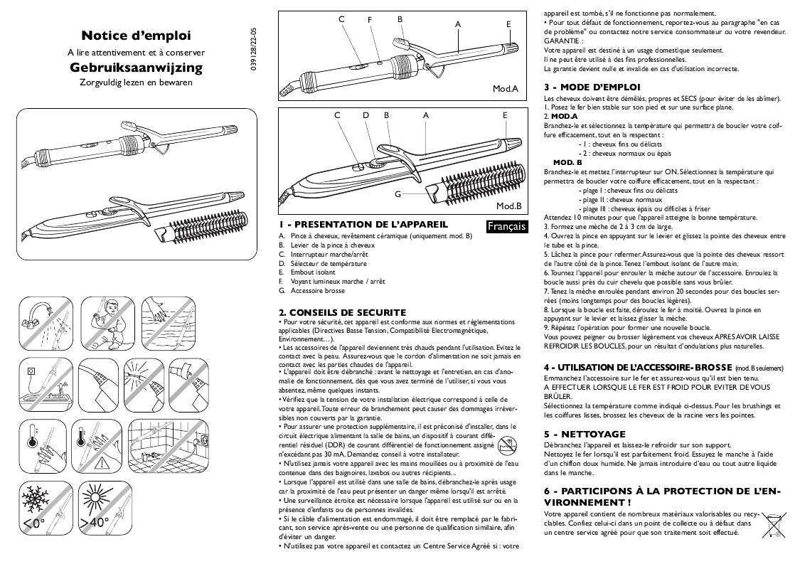 Guide utilisation  CALOR CF 3012  de la marque CALOR