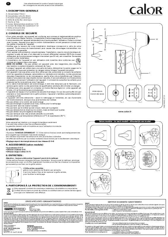 Guide utilisation  CALOR CV 8538  de la marque CALOR