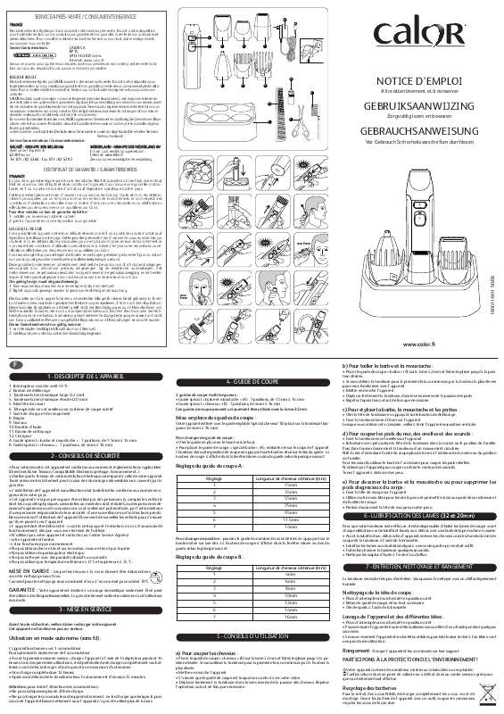 Guide utilisation  CALOR TN 9010  de la marque CALOR