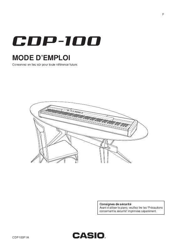 Guide utilisation  CASIO CDP-100  de la marque CASIO
